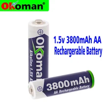 Новая батарея AA 3800 1,5 v аккумуляторная батарея аа 3000mAh щелоче1.5v аккумуляторная батарея для часов игрушечная камера батарея