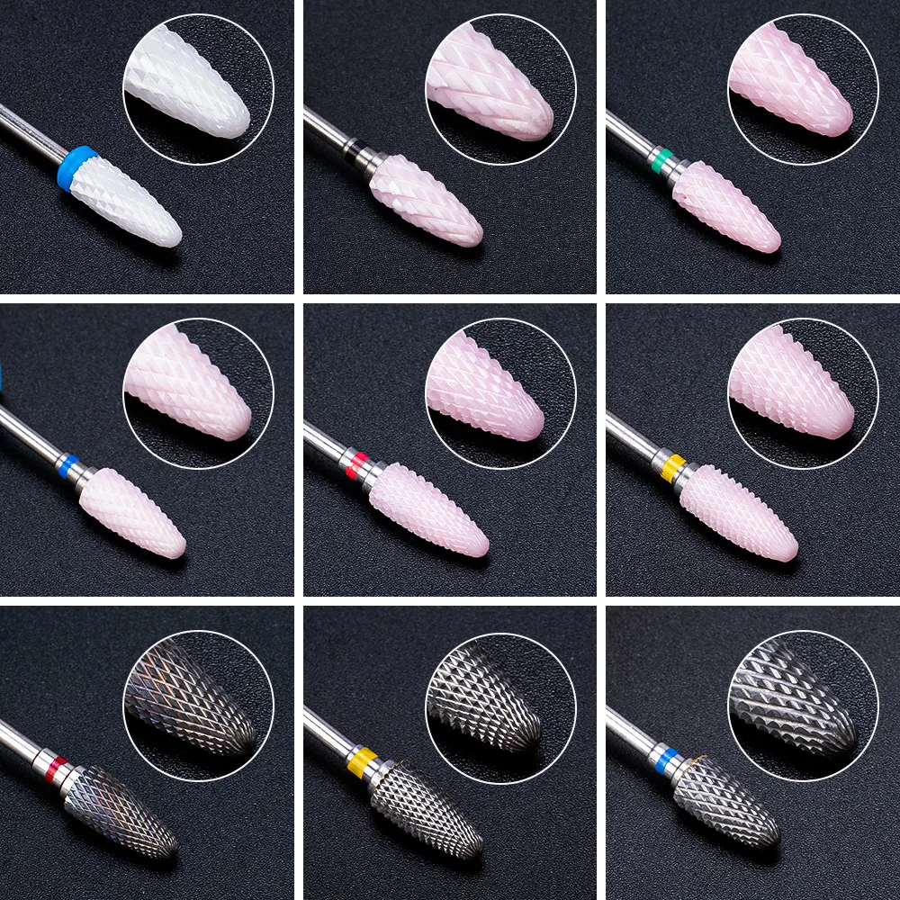4 цвета керамический твердосплавный сверло для ногтей вращающееся фреза