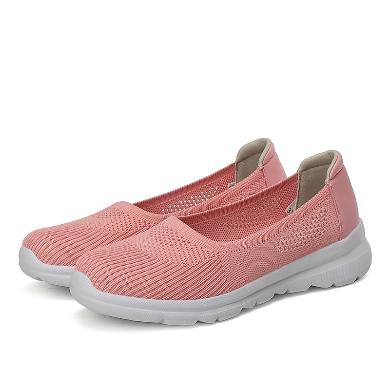 

Sneakers women's shoes 2020 shallow mouth fly-woven mesh women's walking shoes pedal flat women's home casual shoes large size