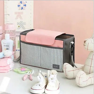 

Fashion Mummy Bag Multifunctional Baby Diaper Nappy Pram Stroller Hanging Bag 2 Colors