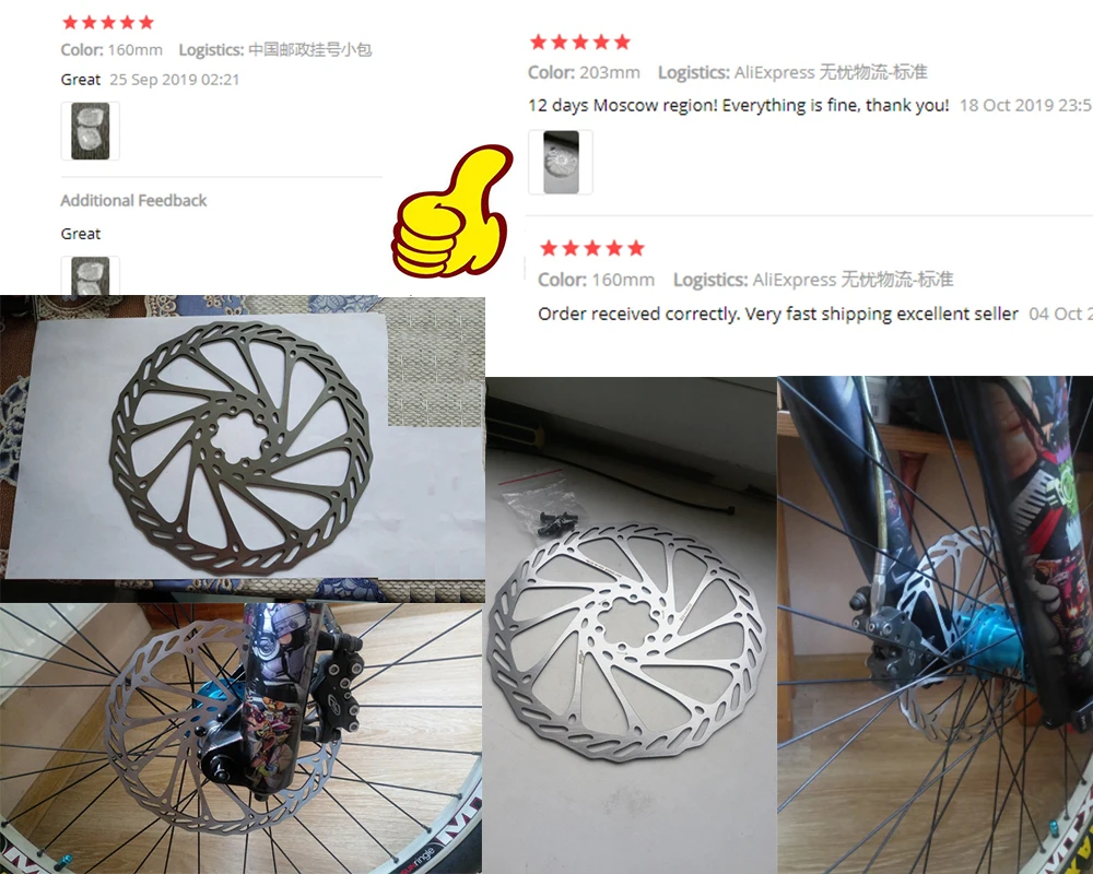 140/160/180/203mm Bicycle Brake Disc Rotor for MTB Mountain Road G3 Brake Rotors Disc 6 Blots BB5/BB7 AVID MTB& HS1 Brake Disc