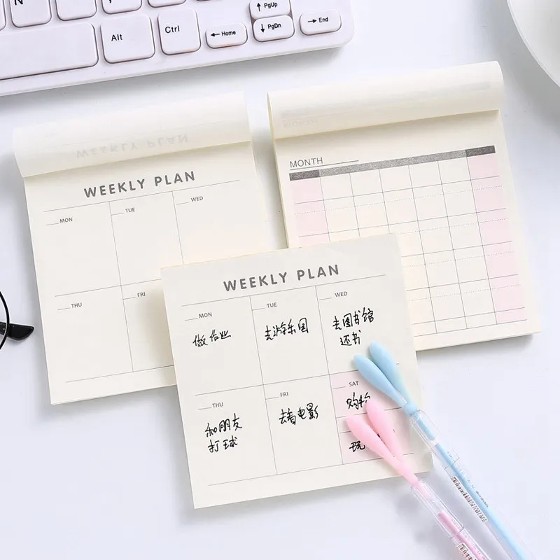 

Weekly Monthly Desk Diary Planner Stickers Planning Memo Pad Sticky Notepad To Do List Checklist Memo Pad Paper School Office