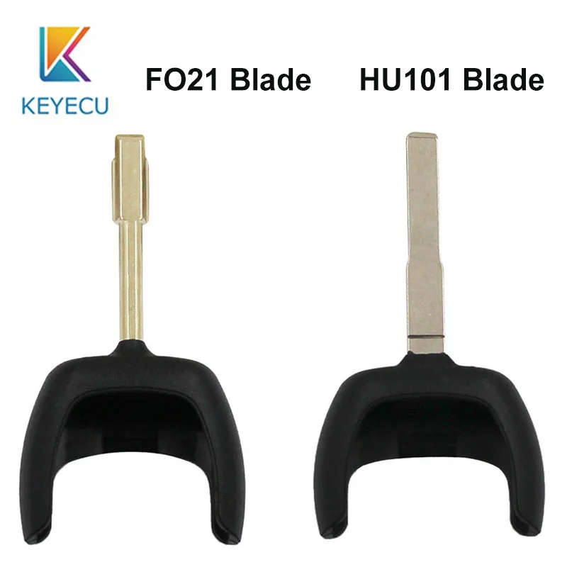 

KEYECU Remote Key Shell Case Part Key Head FO21 Uncut Blade for Ford Mondeo HU101 Blade for Ford Focus