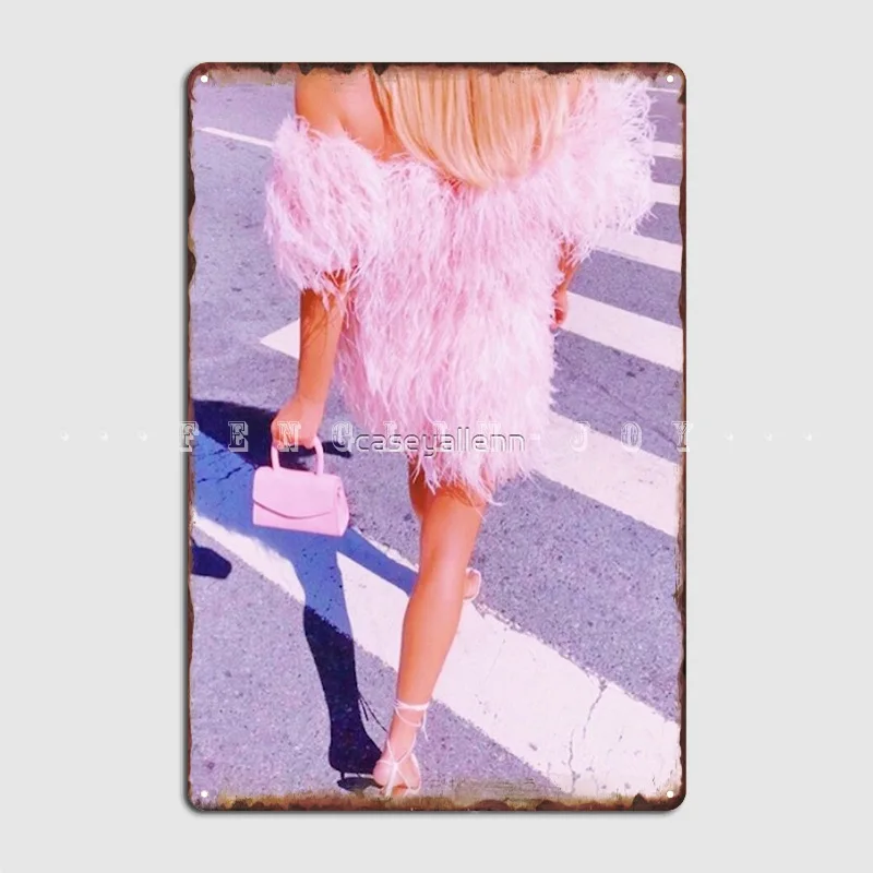 

Pretty In Pink Metal Plaque Poster Wall Pub Mural Design Poster Tin Sign Posters