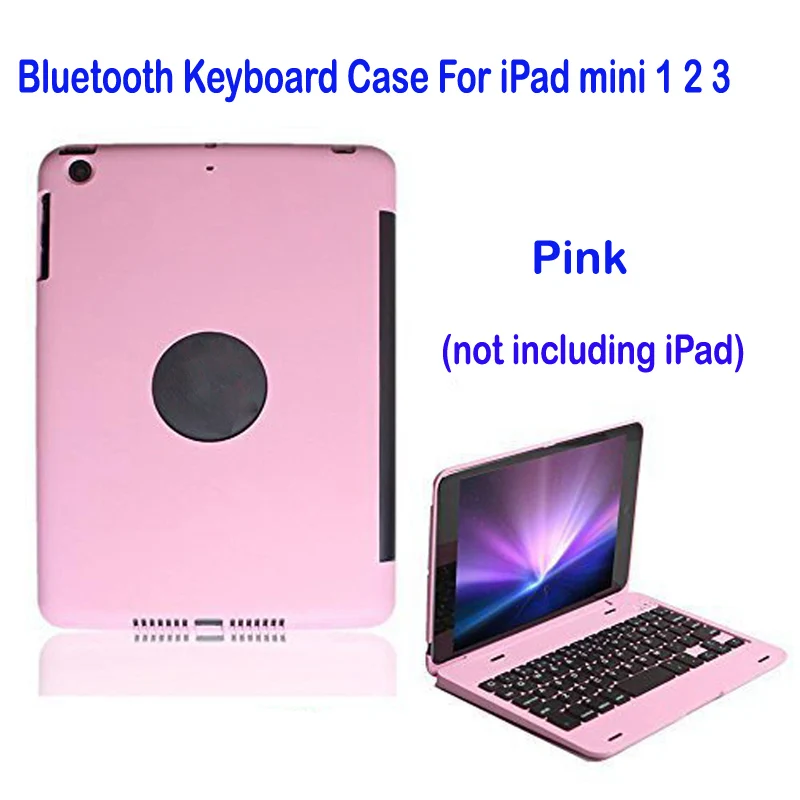 Портативный тонкий беспроводной Bluetooth клавиатура чехол для Apple Ipad Mini 1 2 3 4 5 - Цвет: For Mini 123 Pink