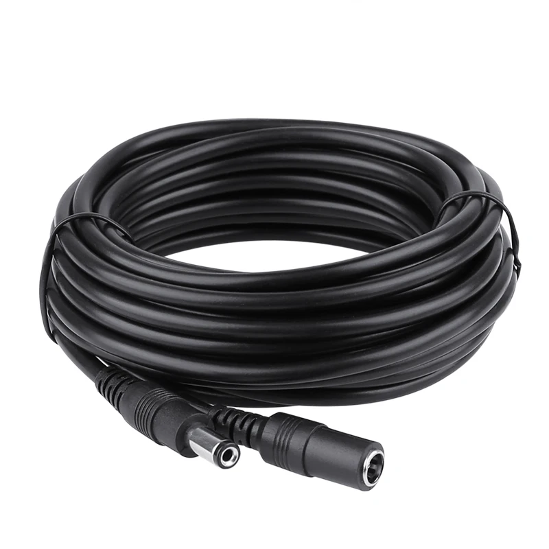  DC12V Power Extension Cable 5.5mm x 2.1mm Connector Male To Female For CCTV Security Camera Black C - 4.00019E+12