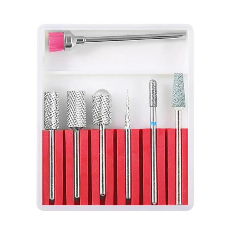 GH-04 7pcs Nail Drill Bits Hot Selling Fine Polishing Multi-function Replace Head Polishing Grinding Mill Cutter Manicure Tool - Цвет: GH-04