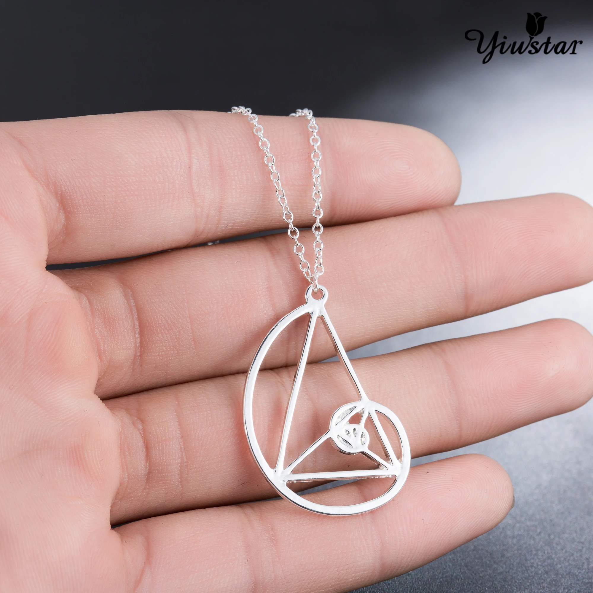 Collares con colgante para mujer, joyería de proporción de fibonacceci, collar con espiral, psicología, ciencia, biología, navidad|Collares - AliExpress