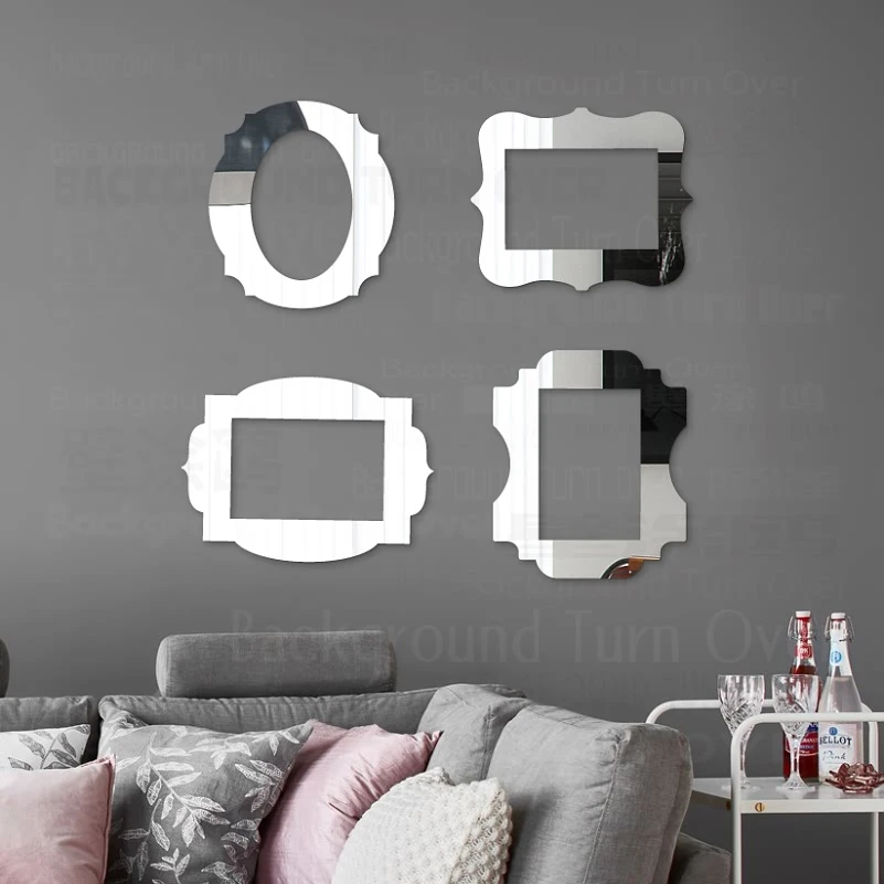 4 шт. магнитные тонкие зеркальные рамки для фотографий|Рамка| |