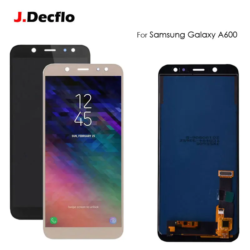 

AMOLED LCD Display For SAMSUNG Galaxy A6 A600 A600F A600FN LCD Touch Screen Digitizer Assembly Replacement Adjust Bright