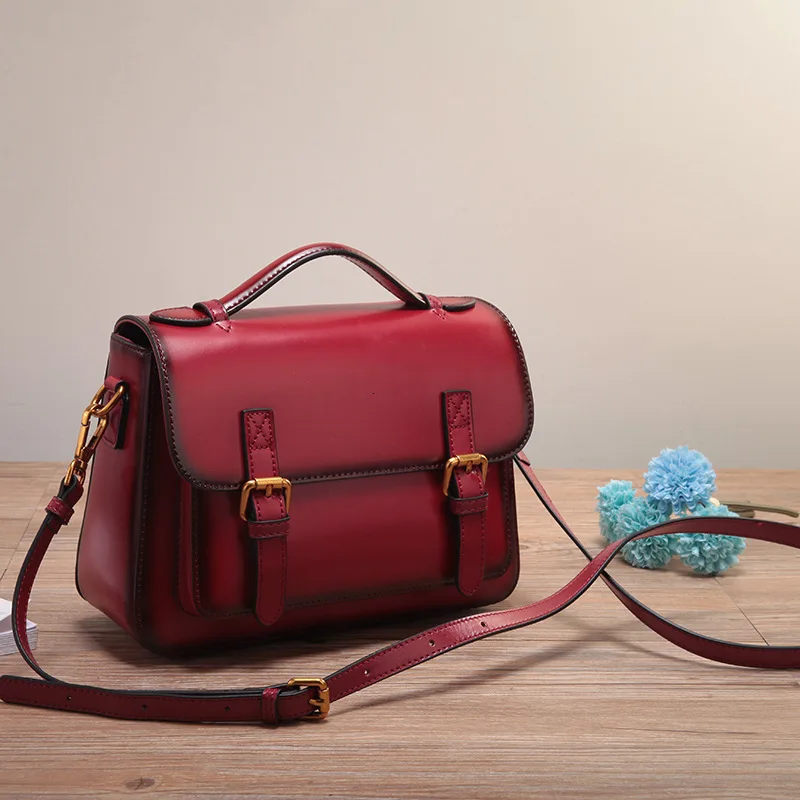 

Genuine Leather Woman Single Shoulder Oil Cowhide Leisure Handbag