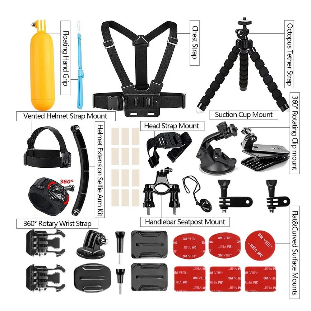 AKASO Outdoor Sports Action Camera Accessories Kit 14 in 1 for AKASO EK7000/ EK7000 Plus/ EK7000 Pro/Brave 4/ V50/ V50 Pro/ V50 AKASO Outdoor Sports Action Camera Accessories Kit 14 in 1 for AKASO EK7000/ EK7000 Plus/ EK7000 Pro/Brave 4/ V50/ V50 Pro/ V50