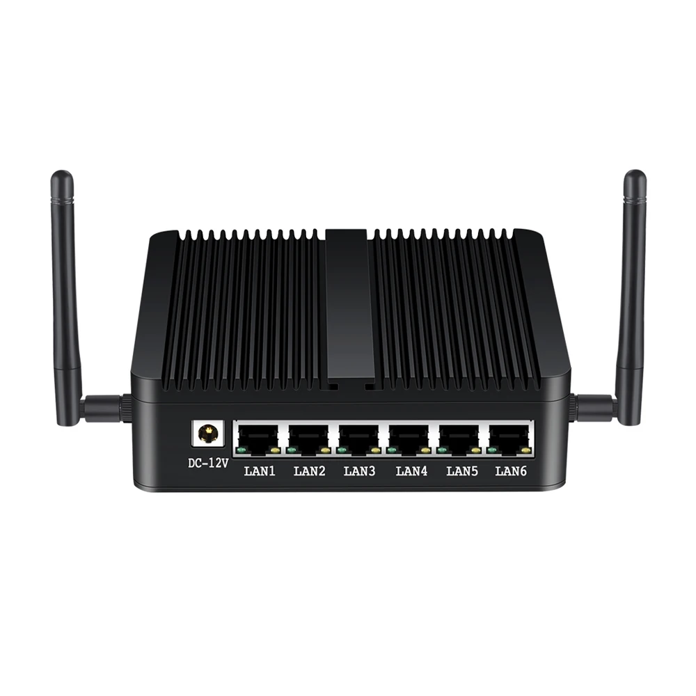  6*1000Mbps LAN Mini PC Gigabit Intel 211AT Wifi Celeron J1900 Router Firewall Ubuntu Windows 10 Fan