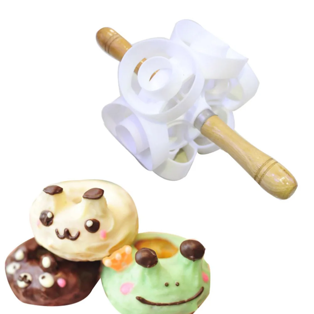 

Baking Donut Mold Cutter Plastic Maker Fast Practical Stencil Home Dessert Tools 6 Hole Kitchen Non Stick