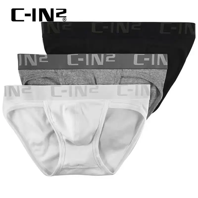 Cin2 Men's Underwear Pure Cotton Sexy Sports U Convex Low Waist High