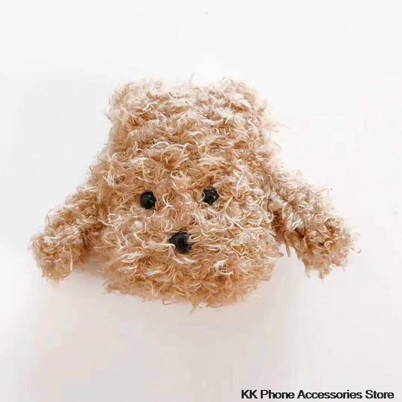 Dog 1 Милый мультяшный плюшевый чехол для собаки Airpods 2 кролик животных пушистый беспроводной Bluetooth наушники чехол для Apple Air Pods плюшевый чехол - Цвет: Dog 1