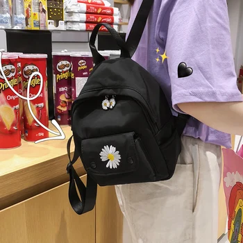 

Backpack Women for School College Girls 2020 Brand New Cute Cartoon Small Yellow Shoulder Bags Students Two-piece Bags Backpacks