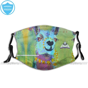 

Llama Mouth Face Mask Llama For Hannah Facial Mask Fashion Funny with 2 Filters for Adult