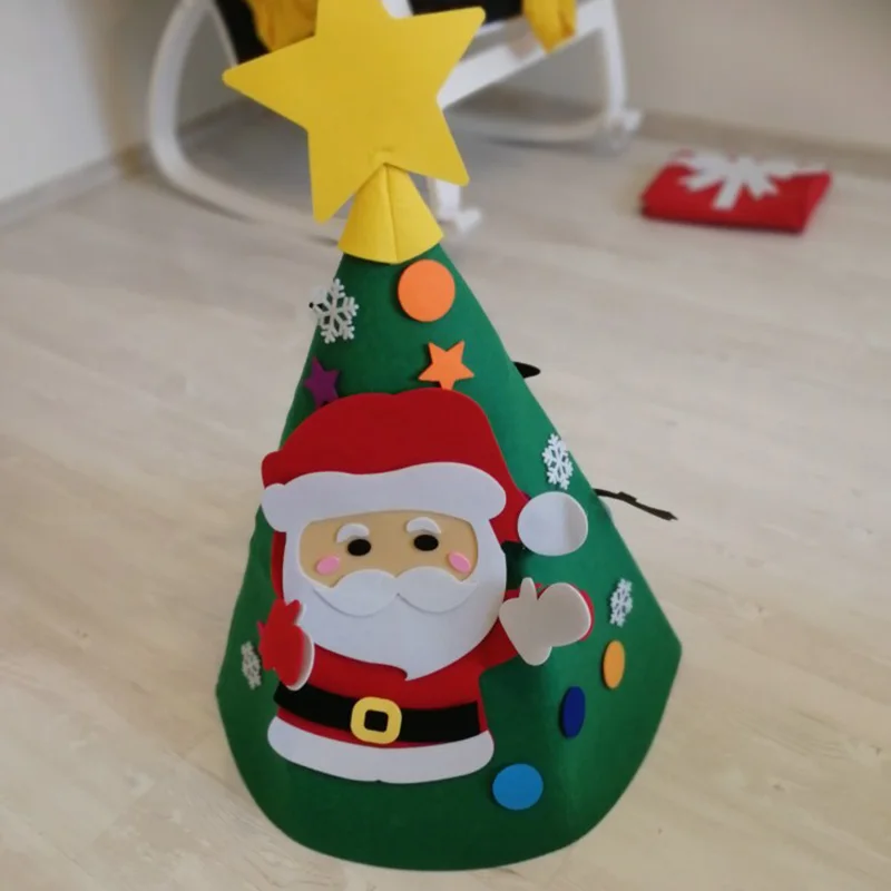 Горячая Распродажа 3D DIY фетровая Рождественская елка для малышей со снеговиком