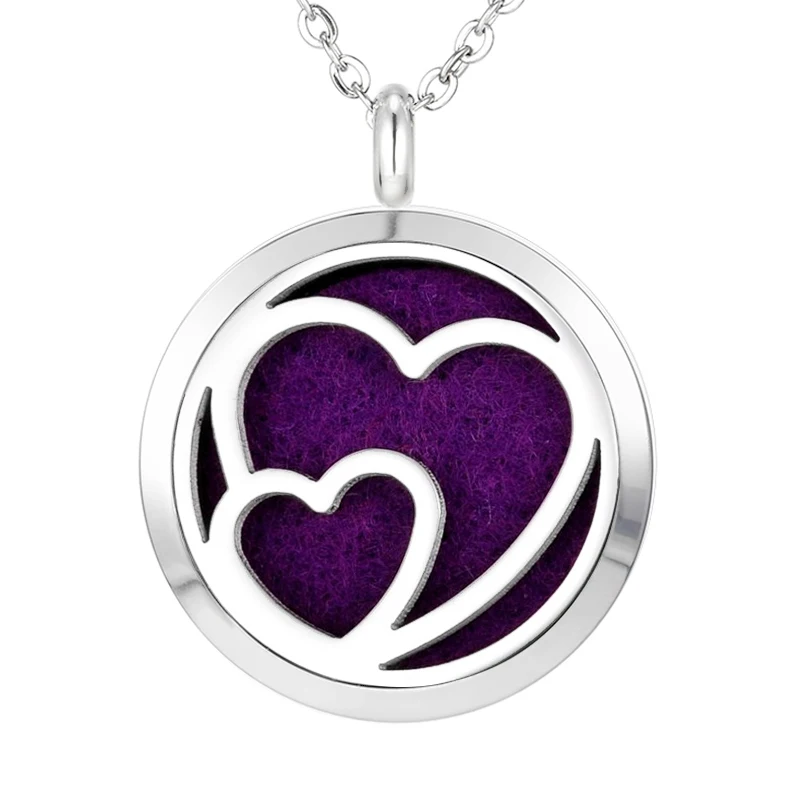 057 Essential Oil Diffuser Locket Pendant Necklace