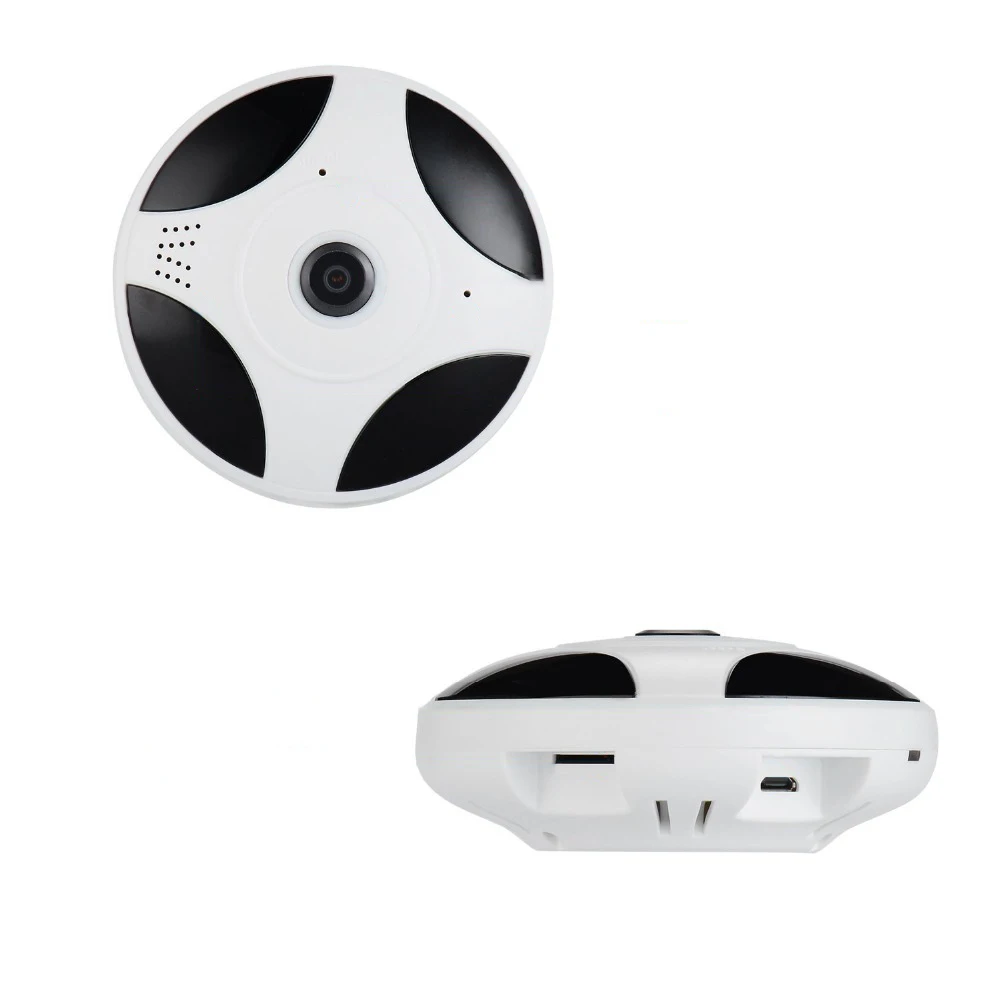 200W 1080P панорамная камера WiFi 360 ° Беспроводная ip-видеокамера WiFi 1080P Аудио слот для sd-карты Mini Baby видеоняни