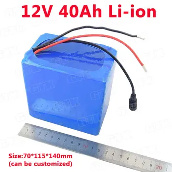 

GTK battery 40ah lithium 12v 40ah li ion 12v battery pack rechargeable 40ah for ups laptop power bank 12v cell ebike +3A charger