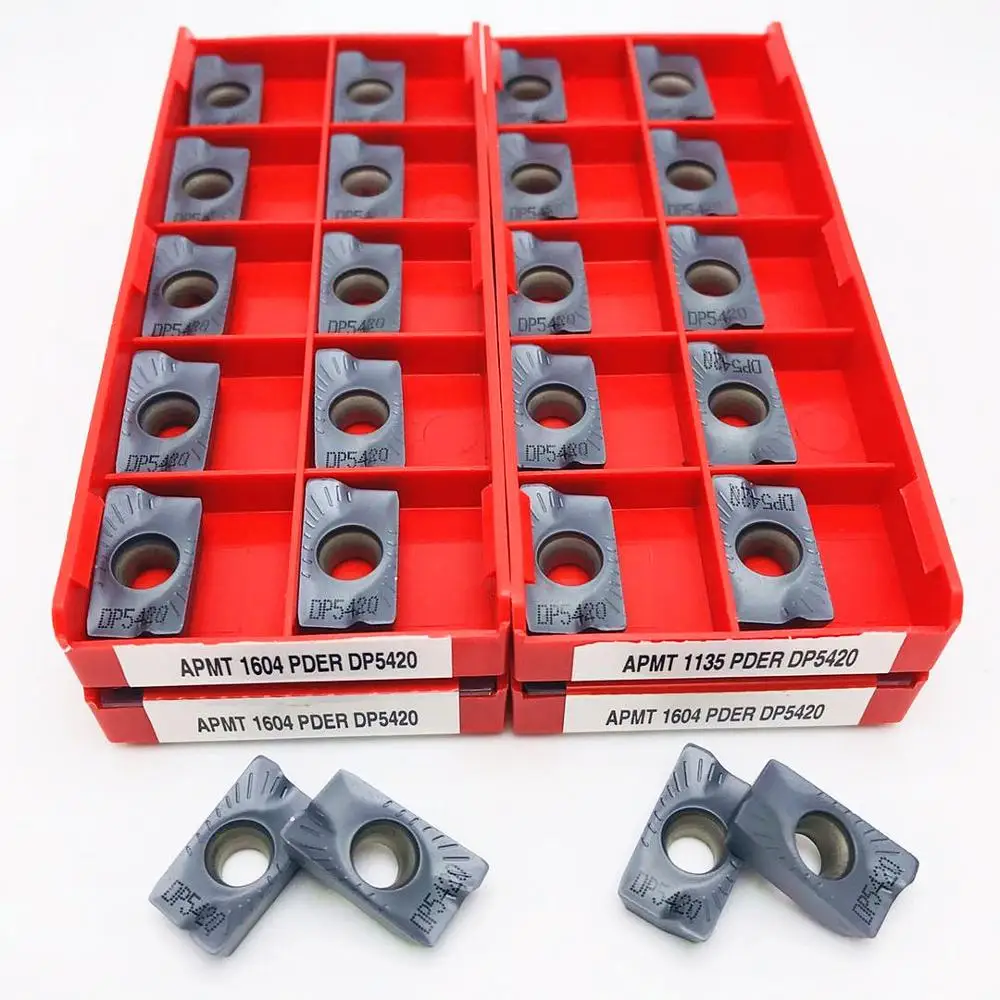 10 шт. токарные части инструмент APMT1604 PDER DP5420 Карбид CNC фрезерный резак APMT 1604 Металл