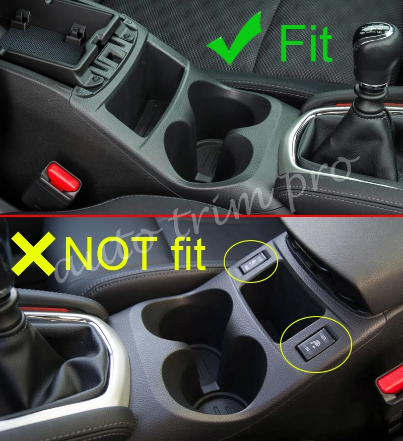 Подходит для Nissan Qashqai J11 аксессуары для ванной комнаты Chrome Матовый стакана воды защитную крышку отделка под давлением - Цвет: Compare the picture