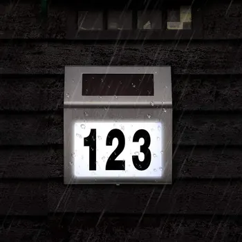 

LED House Number Solar Address Digital Signage Light House Number Outdoor Durable Doorplate Lamp Door Numbers Sign LED Lights