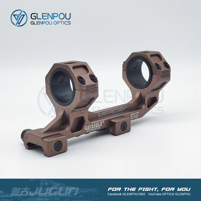

GLENPOU GEISSELE GE mount Cantilever Rifle scope mount 25mm 30mm Tube w/Bubble Level QD 20mm Weaver Base Airsoft & Hunting scope