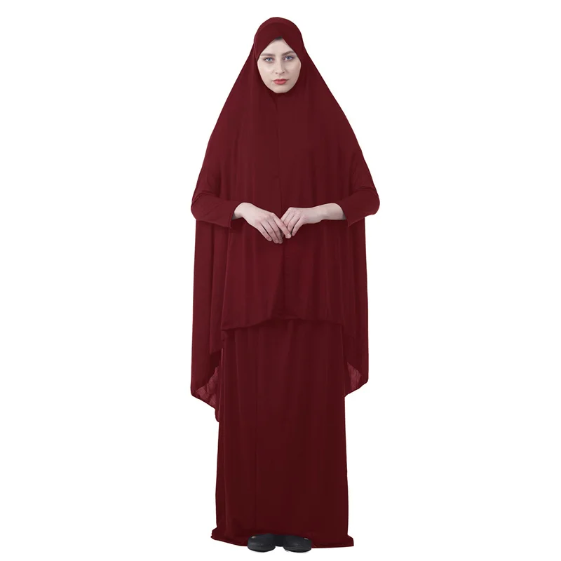 Dromiya мусульманские, исламские женщины 2 Peice Молитвенное платье Ahram Hijab Khimar Jilbab abaya Молитвенное обслуживание полное покрытие одежды