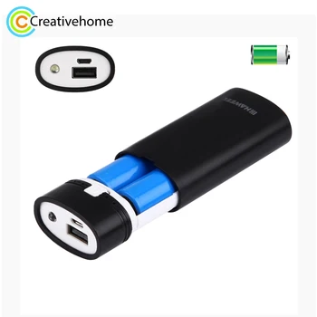 

HAWEEL DIY 2x 18650 Battery (Not Included) 5600mAh Power Bank Shell Box with USB Output & Indicator