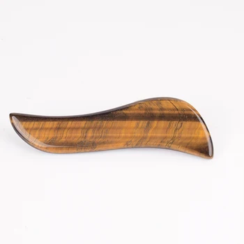 

S Shape Gua Sha Tool Natural Tiger Eye Stone Scraping Board Face Care Massager Facial Chin Lifting Firming Skin Detox Beauty