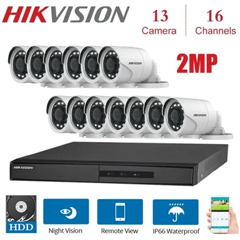 

1080P 16 Channels Surveillance Kits with13* outdoor 2MP 4 in1 HD Camera Security Night vision CCTV security system Kits