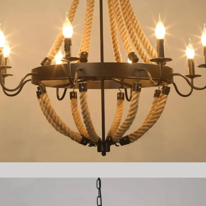 American rope pendant lights industrial retro pendant lamp industrie Restaurant bar lighting fixtures WJ120533