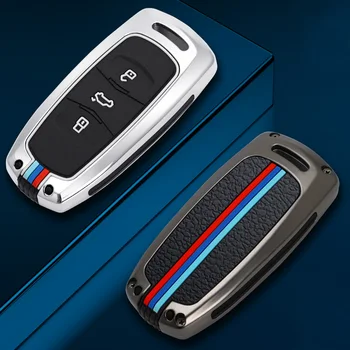Metal Car Smart Key Case Cover Shell Fob For Geely Boyue Atlas NL3 Emgrand X7 EX7 EC7 GT GC9 Borui Coolray Protector Accessories - Metal Car Smart Key Case Cover Shell Fob For Geely Boyue Atlas NL3 Emgrand X7