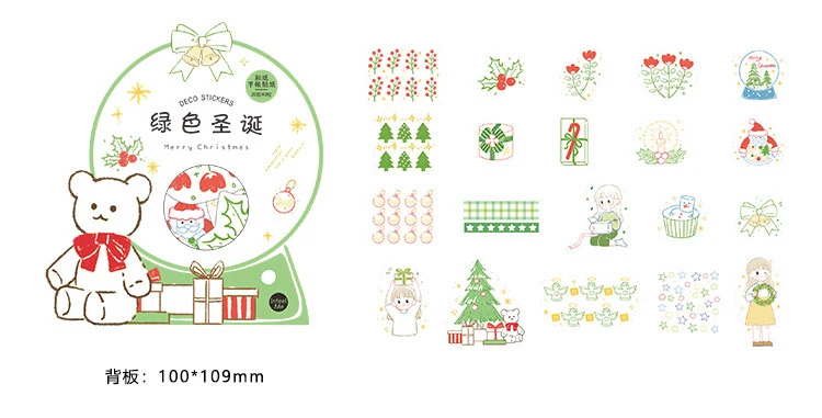40 шт./упак. Красочная рождественская серия настенные наклейки для детской DIY дневник в стиле Скрапбукинг Фотоальбомы