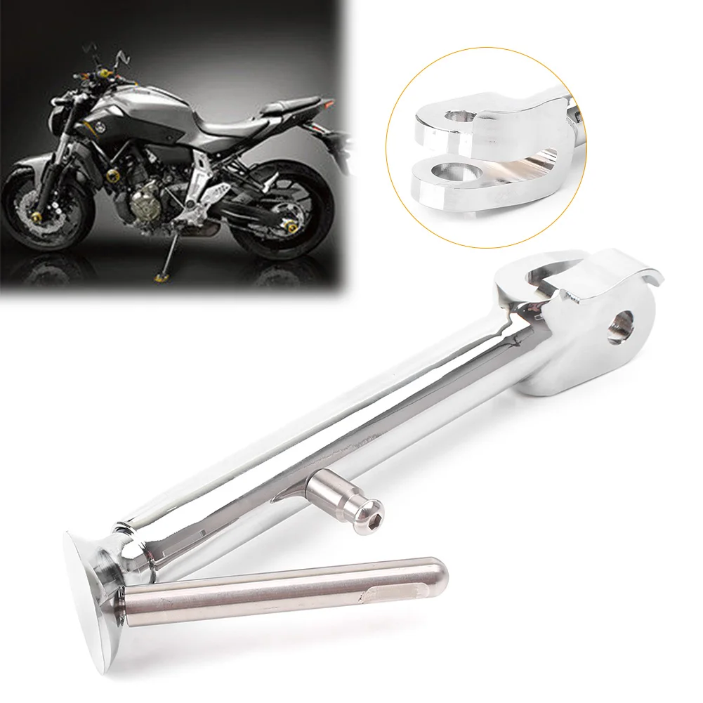 

Adjustable Motorbike Kickstand Side Stand Support For Yamaha MT09 FZ09 2013 2014 2015 2016 2017 CNC Aluminum Chrome