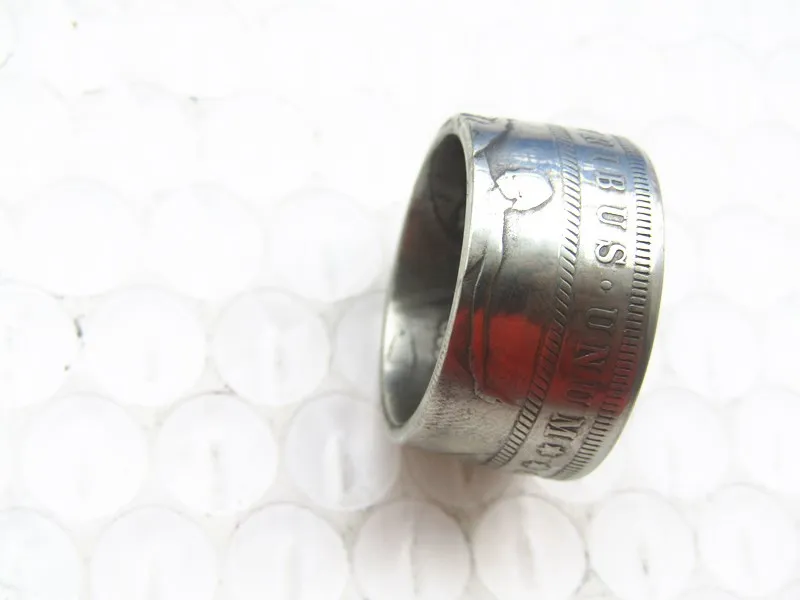Хобо 1884 Морган Серебряная долларовая монета кольцо посеребренное ручной работы в размерах от 8 до 16 лет