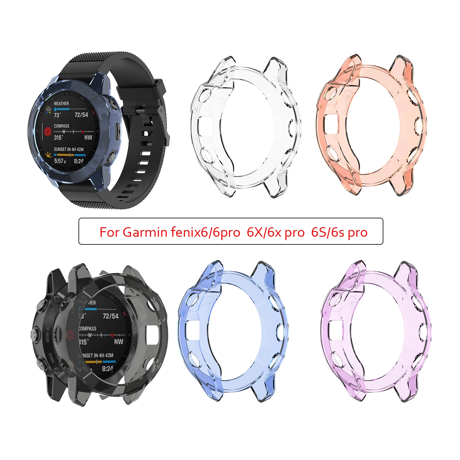 Мягкий ультратонкий ТПУ защитный чехол для Garmin Fenix 6 6Pro 6s 6s pro 6x Смарт-часы защитные аксессуары для Fenix6