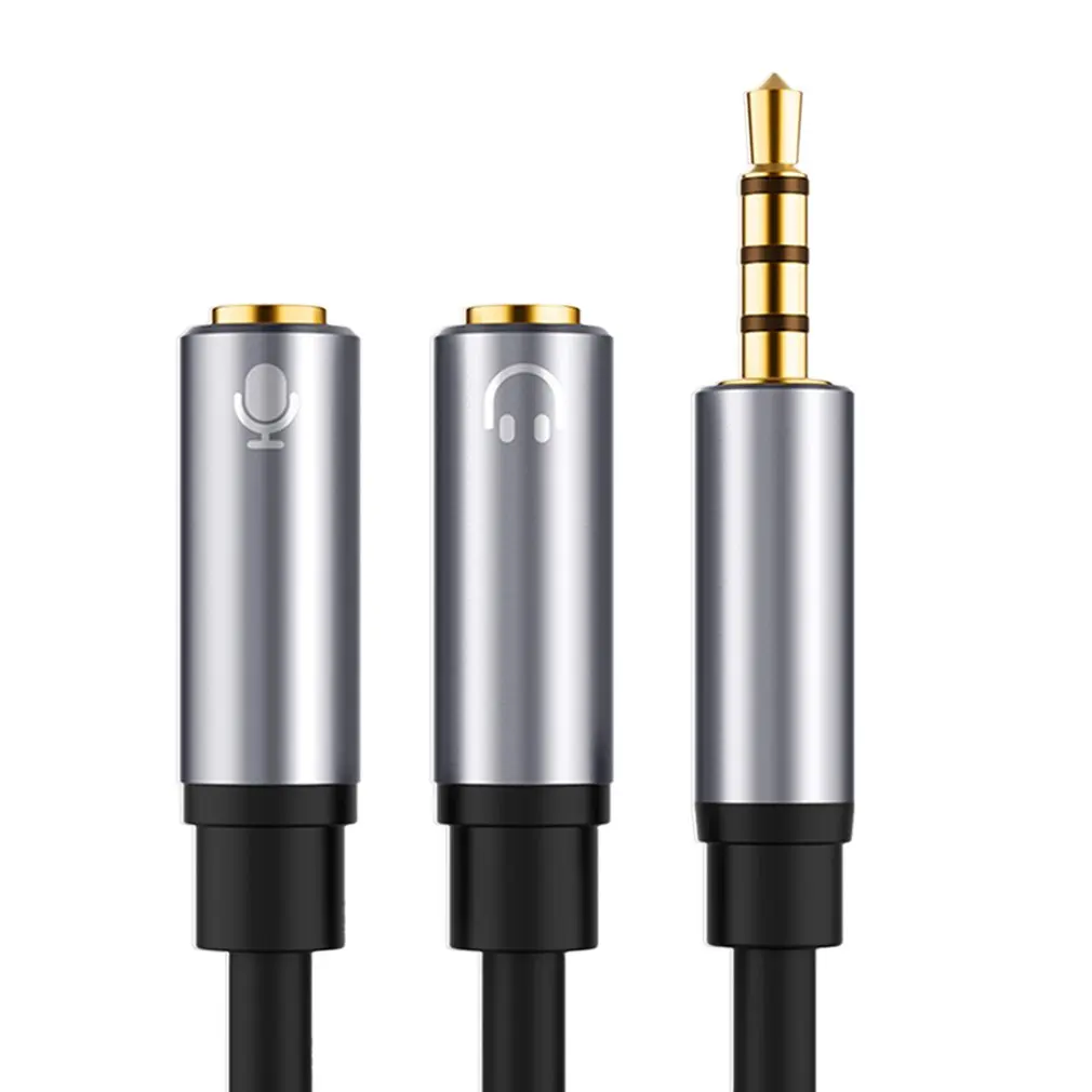 Кабель для наушников для телефона компьютера 3,5 мм штекер 2 Женский AUXAudio Кабо Разветвитель для наушников конвертер Aux удлинитель