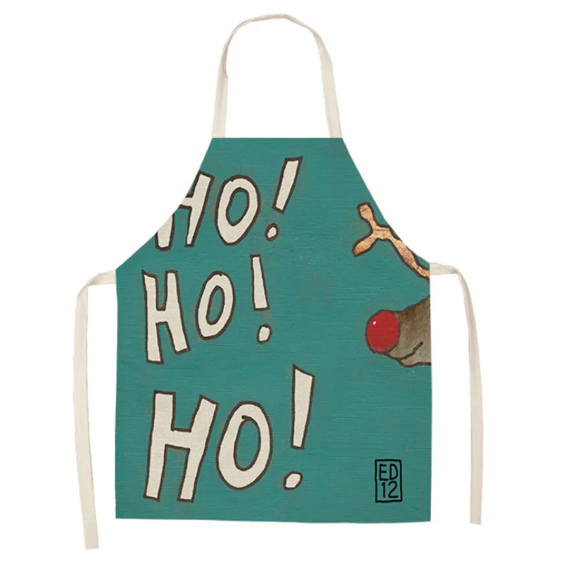 Cartoon Car Christmas Kitchen Children Apron Santa Claus Pattern Adult Women Men Dinner Party Cooking Apron Xmas Decoration