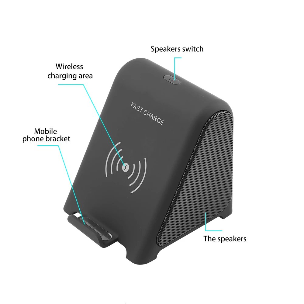 CHYI Bluetooth 3d Музыкальная стерео Колонка Мини Комбо Многофункциональный BT громкий динамик поддержка беспроводной зарядки для смартфон Huawei