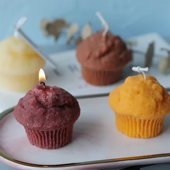 

Creative Muffin Silicone Aroma Candle Mold Handmade Tools for Fondant Cake Bread Pudding Chocolate Soap DIY Plaster Decoration