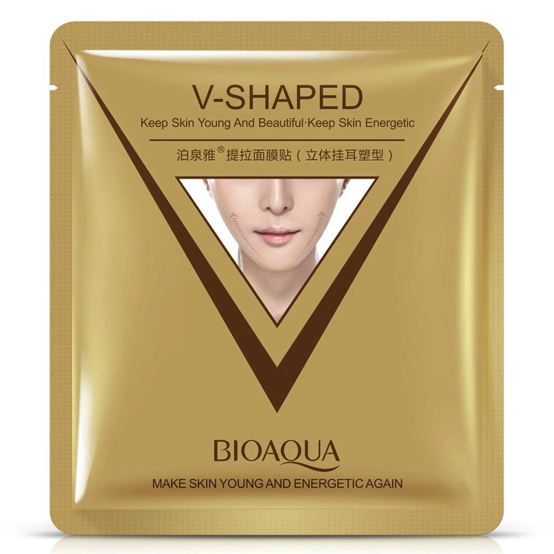 1pcs Укрепляющая 3D маска для лица V линия для похудения подъемное формирование Отбеливающая увлажняющая Осветляющая Маска Уход за кожей - Цвет: 1pcs