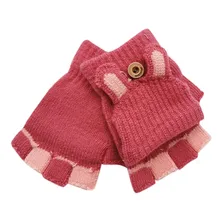 Зимние Детские перчатки, вязаные теплые Детские Варежки без пальцев, Детские перчатки, Rekawiczki Dzieciece, перчатки для детей#15