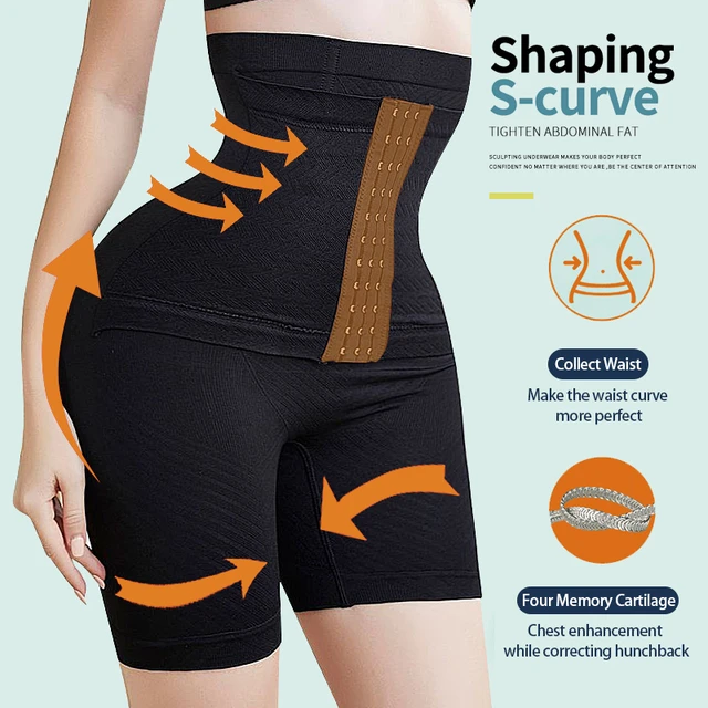 Women Tummy Control Shapewear Panties Shorts Plus Size Butt Lifter High  Stretch Seamless Slimming Waist Trainer Buckle Hook - AliExpress