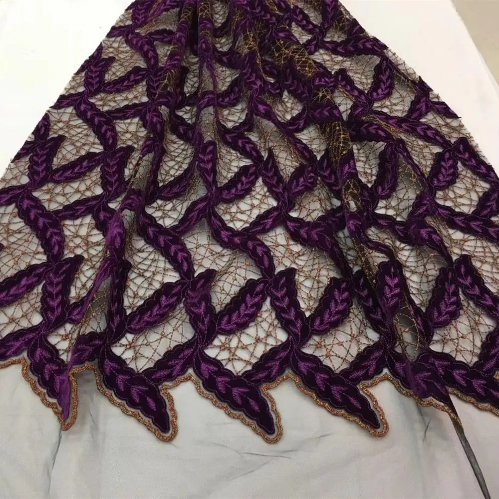 

High Quality African DIY Floral Lace Fabric Nigerian Embroidered Laces Fabric French Swiss Voile Lace Fabric For Wedding Party
