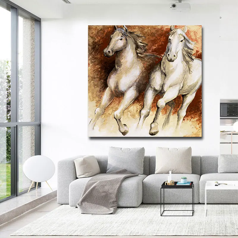 Canvas Painting Decor Oil Wall Picture Poster Modern Art Animals Horse Home | Дом и сад