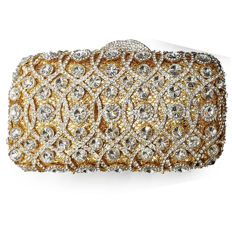 gold rhinestone purse
